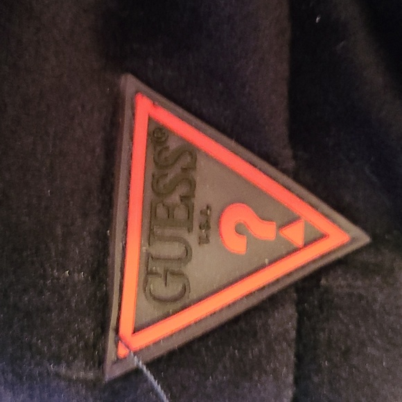 Guess Boy's Navy Velvet Puffer Coat - Picture 11 of 11